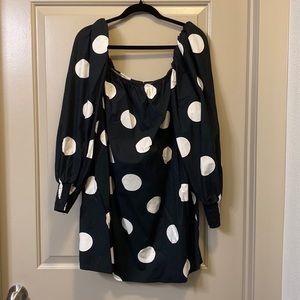 ELOQUII black and white polka dot dress 18/20